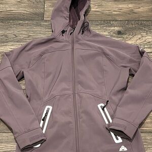 Eastern Moutain Sports purple zip up shell coat size XS